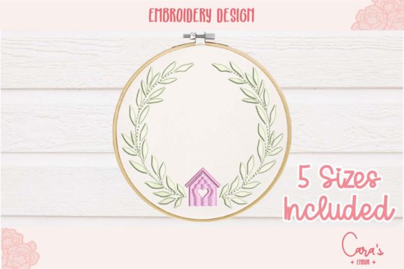 House Wreath Embroidery Design Review