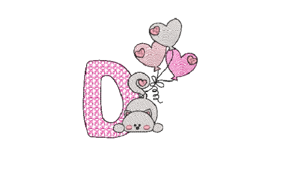 Review: Letter D Cat Sketch for Modern Embroidery