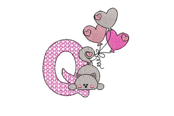 Review: Letter Q Cat Sketch for Boutique Sweatshirts