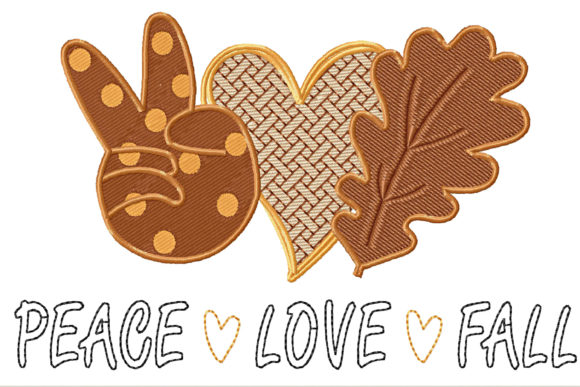 Review: Peace Love Fall Heart and Leaf Design