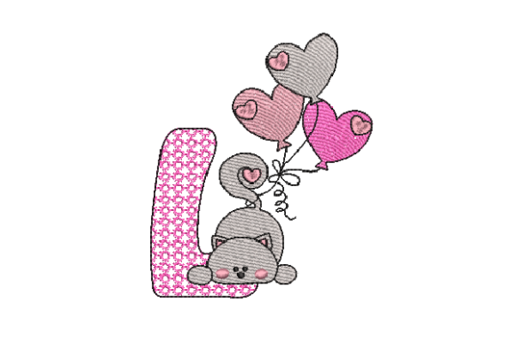 Reviewing Letter L Cat Sketch for Holiday Collections