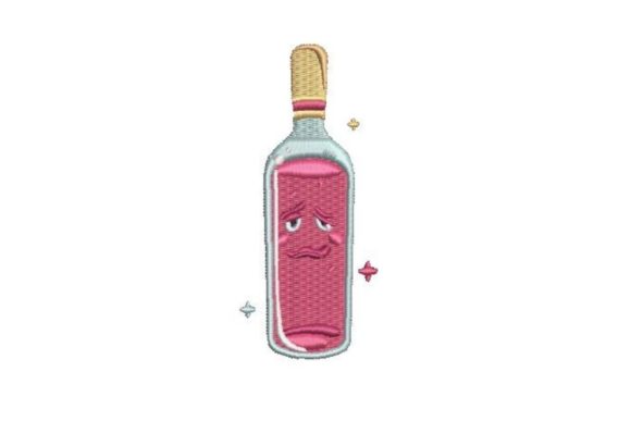 Wine Cartoon: A Festive Stitch for Holiday Sales